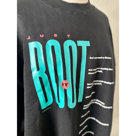 Vintage 1992 ICONZ Sweatshirt XL NWT Softwear Collection Parody Tech Crewneck - Picture 2 of 12